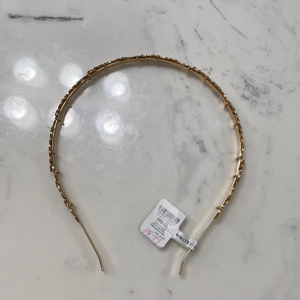 White House Black Market Gold Headband